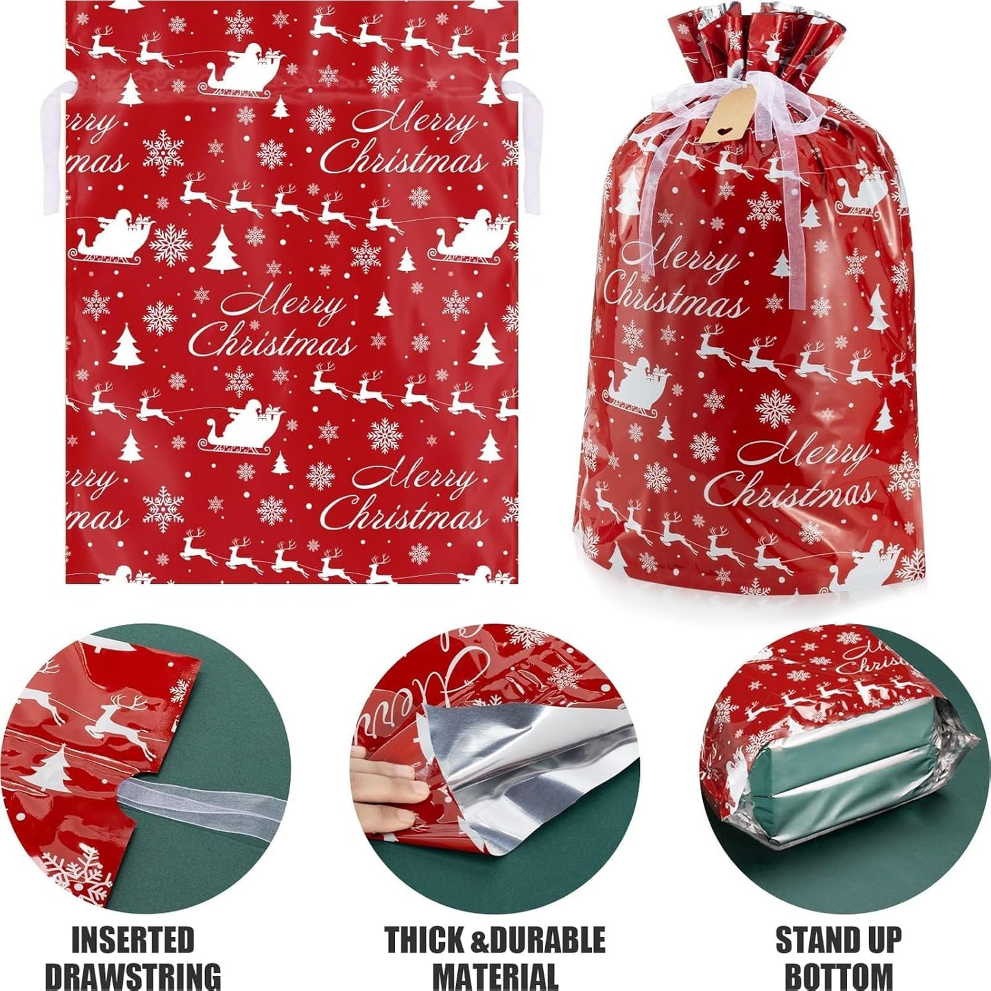 Kringle Express Drawstring Gift Bags